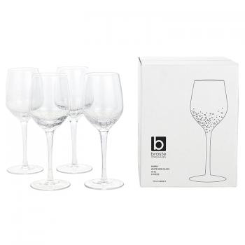 Weißwein Glas `Bubble` Clear Handgearbeitet