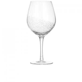Rotweinglas `Bubble` Glas Clear Handgearbeitet
