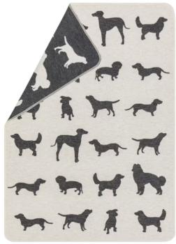 Haustierdecke Hunde allover 70 x 90 cm - Rohweiß -