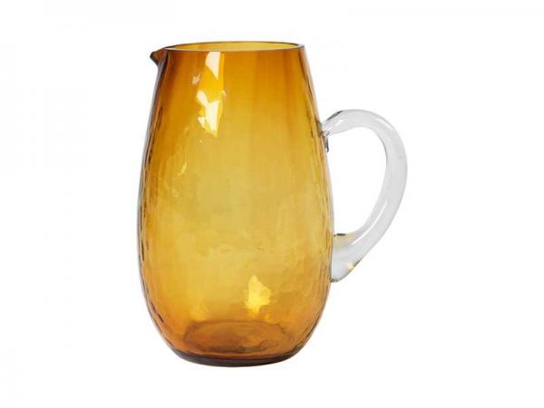KANNE 'HAMMERED' MUNDGEBLASEN GLAS AMBER