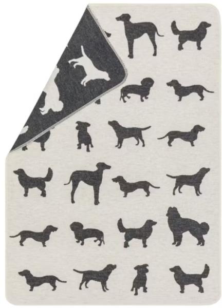 Haustierdecke Hunde allover 70 x 90 cm - Rohweiß -
