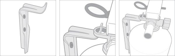 Design Feuerlöscher weiß 2 kg - Hellbraunes Leder